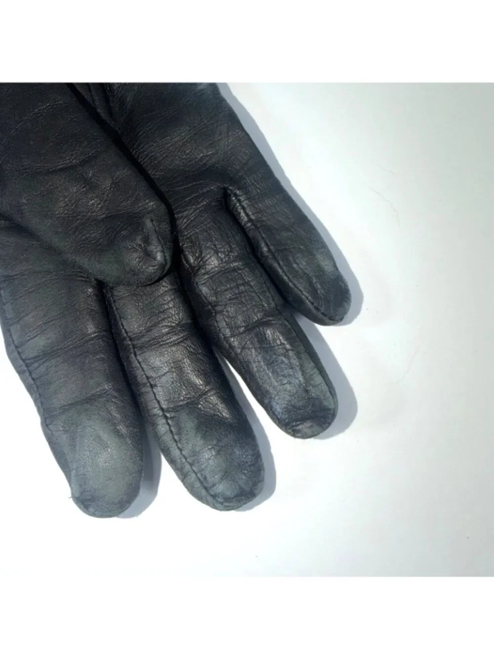 Lauren Ralph Lauren Women's Medium Black Genuine Leather Gloves Classic